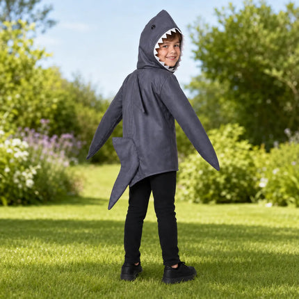 Shark Animal Costume Jumpsuit with Hood & Fins fancydresswale.com