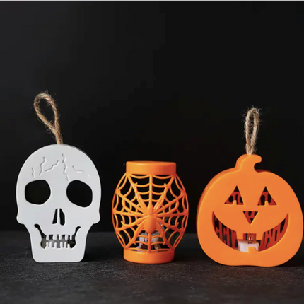 Halloween Pumpkin Skull Mini Lanterns, Hanging Lantern for Halloween Decorations Fancydresswale