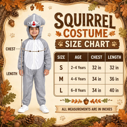 Squirrel Costume For Kids Fancydresswale.com