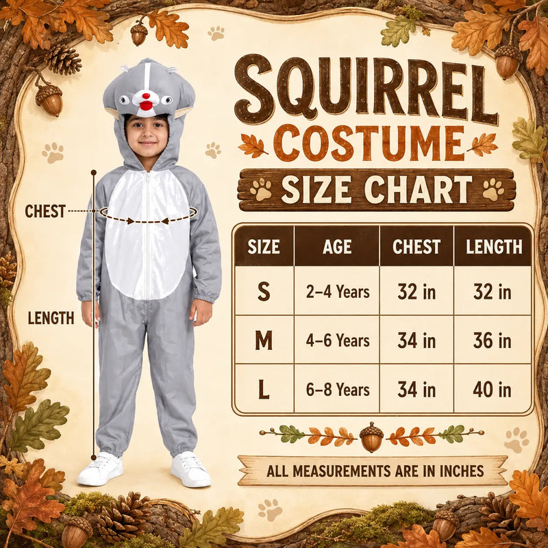 Squirrel Costume For Kids Fancydresswale.com