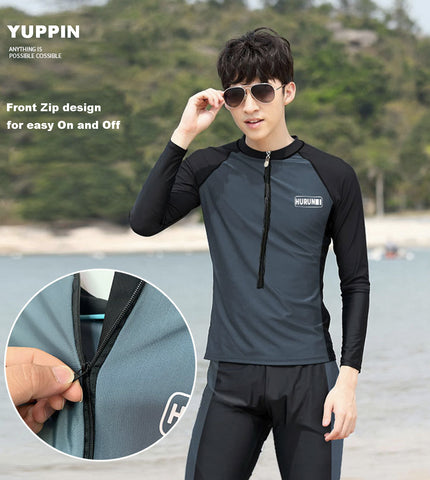 Fancydresswale Men's Full Sleeve Swimming Suit, Beach wear Quick Dry Surfing Dress, Men Full Body Swimsuit