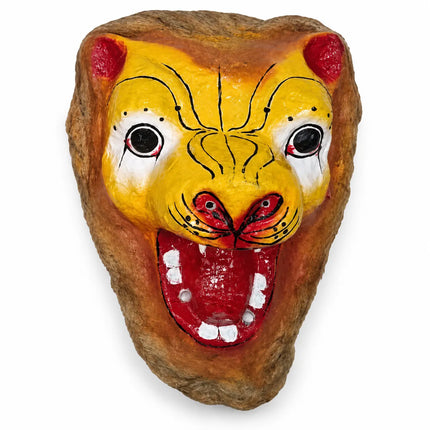 Tiger Mask Open Mouth Gatta Big with yellow painted face and brown border