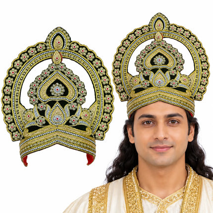 Traditional Gold-Tone Arch Mukut Crown for Ramleela & Fancy Dress fancydresswale.com