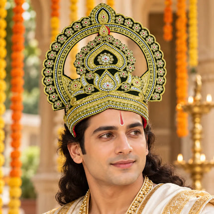Traditional Gold-Tone Arch Mukut Crown for Ramleela & Fancy Dress fancydresswale.com