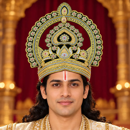 Traditional Gold-Tone Arch Mukut Crown for Ramleela & Fancy Dress fancydresswale.com