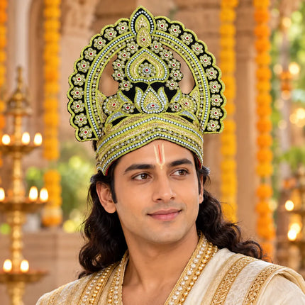 Traditional Gold-Tone Arch Mukut Crown for Ramleela & Fancy Dress fancydresswale.com