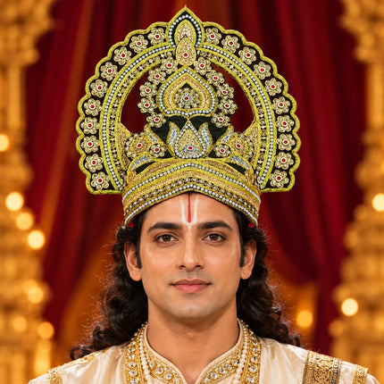 Traditional Gold-Tone Arch Mukut Crown for Ramleela & Fancy Dress fancydresswale.com