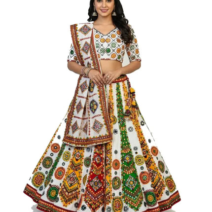 Traditional Navratri Lehenga Choli with Dupatta for Women & Girls | Gujarati Garba Chaniya Choli fancydresswale.com