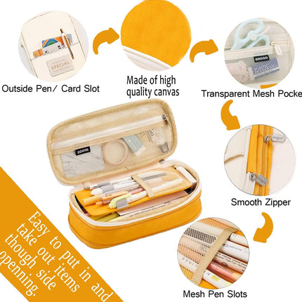 Big Capacity Pencil Pen Case Office College School Large Storage High Capacity Bag Pouch Holder Box Organizer fancydresswale.com