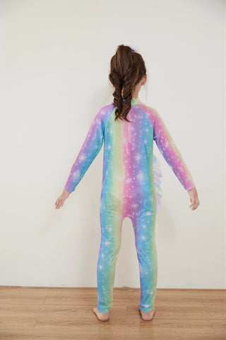 Fancydresswale Girls Full body cover Swimming costume- Unicorn Rainbow