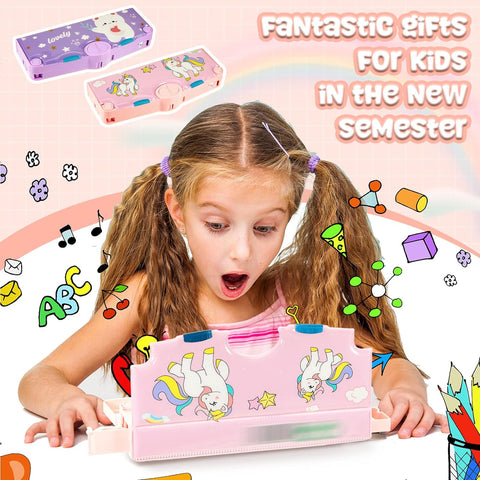 Fancydresswale Unicorn Pencil Box for girls, Girl Pencil Box for Girls, Kids Pencil Box for Girls, Pencil Box for Girls, Girl Theme Return Gifts for Kids