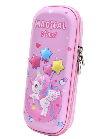 Fancydresswale Pencil Box 3D Pencil Pouch and Stationery Set Large Capacity for Boys and Girls (Unicorn Magical)