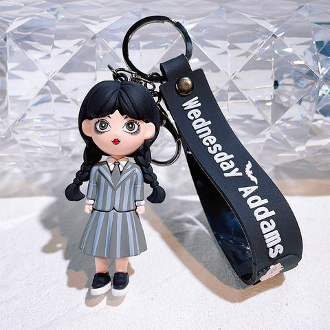 Fancydresswale  Wednesday Merchandise Keychain -Gift for Girls- Wednesday school uniform