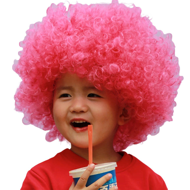 Fancydresswale Rose red Wig Colorful Unisex Party Prop Wigs for Kids and Adults -Rose red Fancydresswale