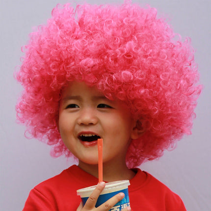 Fancydresswale Rose red Wig Colorful Unisex Party Prop Wigs for Kids and Adults -Rose red Fancydresswale