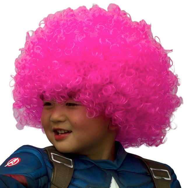 Fancydresswale pink Wig Colorful Unisex Party Prop Wigs for Kids and Adults- pink Fancydresswale