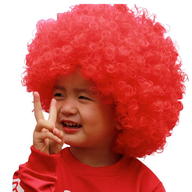 Fancydresswale red wig Colorful Unisex Party Prop Wigs for Kids and Adults- red Fancydresswale
