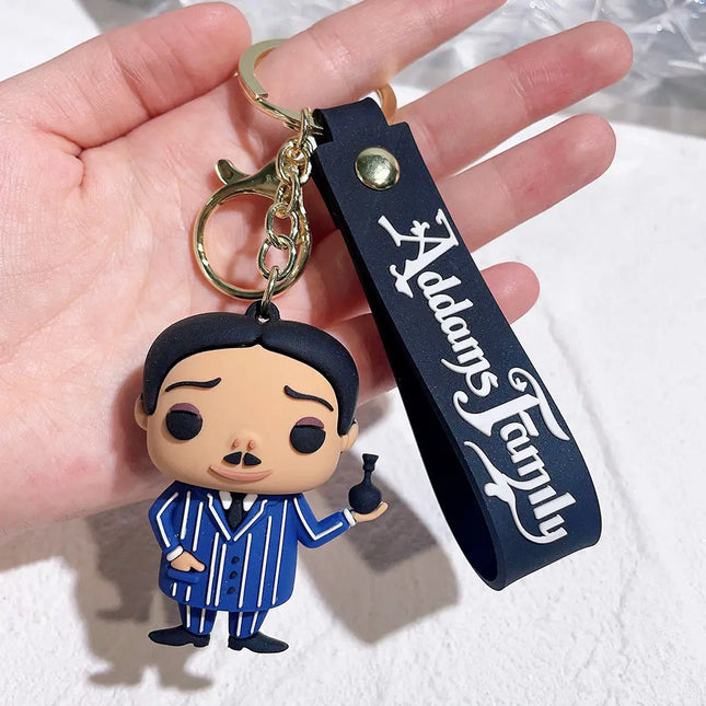 Wednesday Merchandise Keychain Wensday Addams halloween Gifts for Daughter Teen Girls Keychains Birthday Gift-Gomez fancydresswale.com