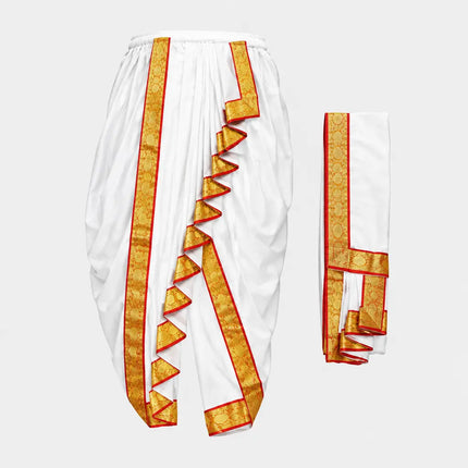White Dhoti Patka AI side-angle preview