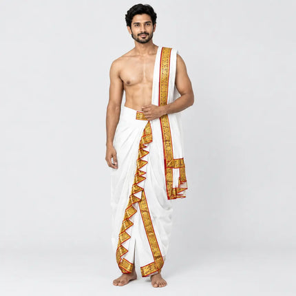 White Dhoti Patka AI studio photoshoot preview
