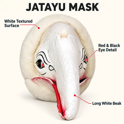 White Jatayu Mask design feature guide