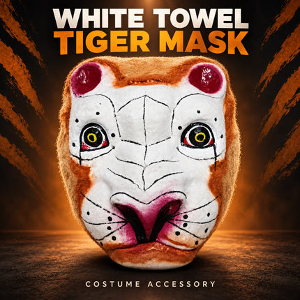 White Towel Tiger Mask promotional costume accessory display