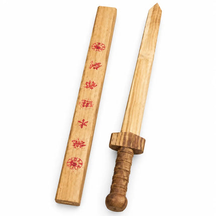 Wooden sword handle, crossguard and decorated cover product details
