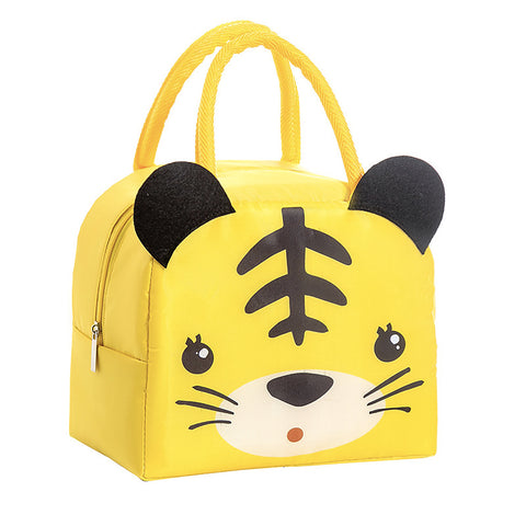 Lunch Box Insulated Bag Soft Leakproof Lunch Bag for Kids Men Women, Durable Thermal Lunch Pail for School Work Office | Fit 6 Cans-Yellow Tiger