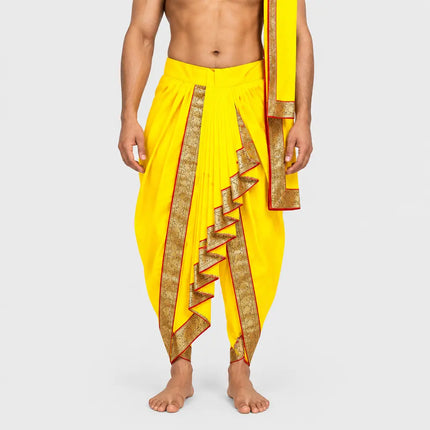 Yellow adult Dhoti Patka AI hero