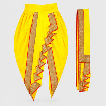 Yellow Dhoti Patka front preview
