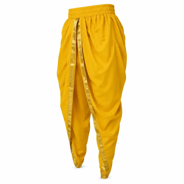 Yellow dhoti side-angle product preview