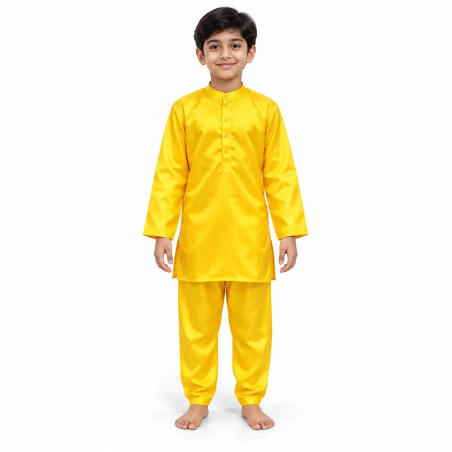 Yellow Kurta Pajama Set | Traditional Fancy Dress & Cultural Costume fancydresswale.com