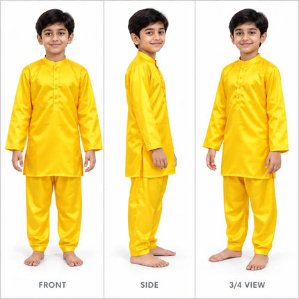 Yellow Kurta Pajama Set | Traditional Fancy Dress & Cultural Costume fancydresswale.com
