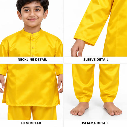Yellow Kurta Pajama Set | Traditional Fancy Dress & Cultural Costume fancydresswale.com
