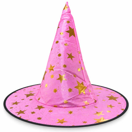 ancyDressWale Wizard Hat for Kids & Adults | Golden Star Magic Hat for Fancy Dress, Halloween, Magician Costume, School Events & Theme Parties fancydresswale.com
