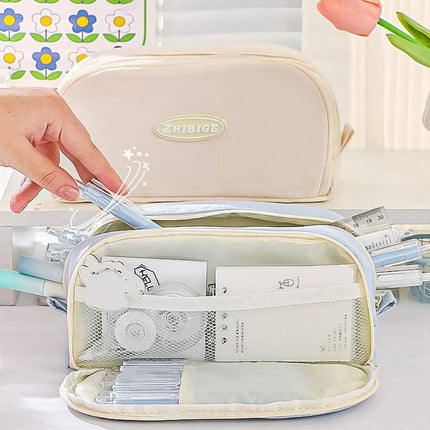 Pen Pencil Case Durable Big Storage Pen Pouch Bag for School Supplies Office College Teen Girls Adults fancydresswale.com