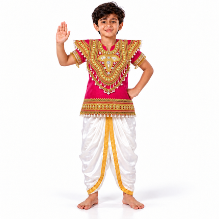 Pink body kavach waving pose