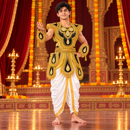 Black zari kavach on Ramleela stage
