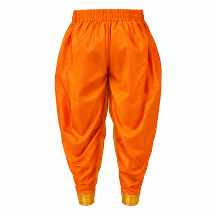 Orange dhoti illustrative back view, actual rear construction unverified