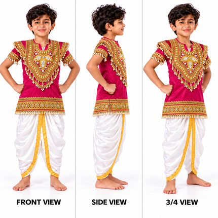 Pink body kavach front side and 3/4 view