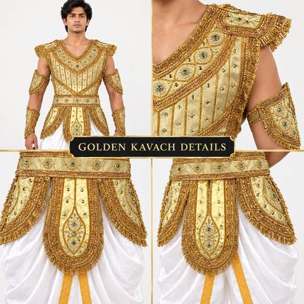Golden kavach close-up details