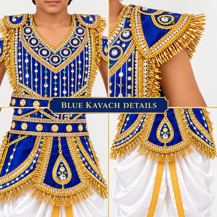 Blue kavach close-up details