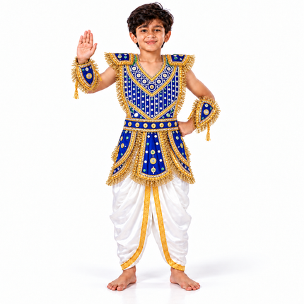 Blue kavach costume waving pose