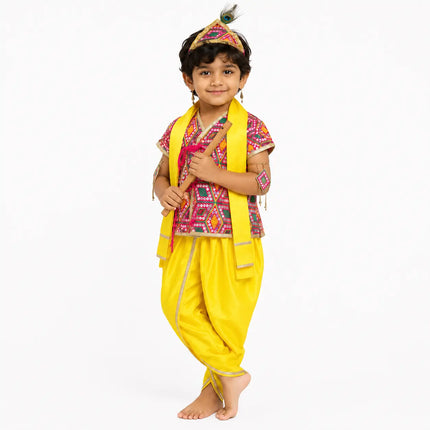 krishna dress for kids with accessories full set fancydresswale.com