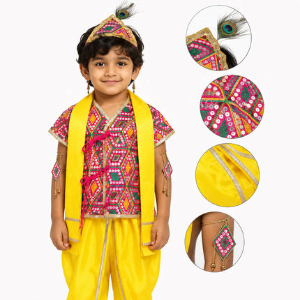 krishna dress for kids with accessories full set fancydresswale.com