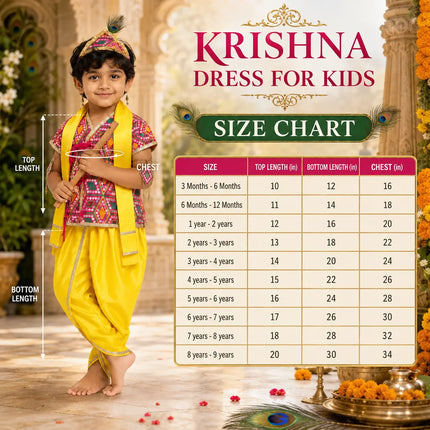 krishna dress for kids with accessories full set fancydresswale.com