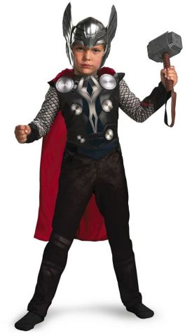 Thor dress for boys with Hammer, cape and head gear- The Avengers costume