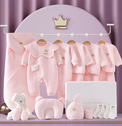 Fancydresswale Gifts for baby girl- Pink set of 20 dresses & baby accessories