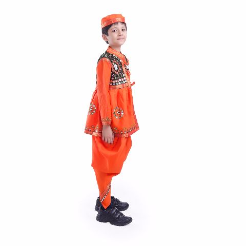 Gujrati boy dress for boys, Garba dress, Orange color