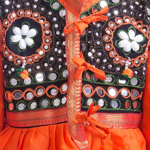 Gujarati Dandiya Night Pure Khadi Cotton Kedia dress Indian Women Festive  Dance Costume wear Readymade 8563 : Amazon.in: Fashion